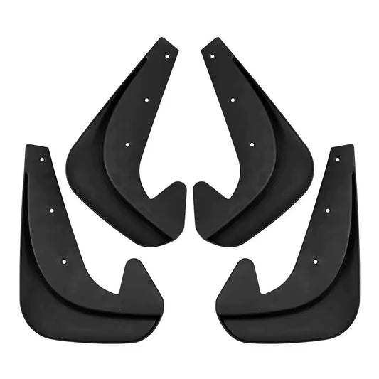 For Universal Compact Car 4PCS Splash Guards Mud Flaps Set No Drill Installation Mudguards Fenders with Mounting Hardware Kit