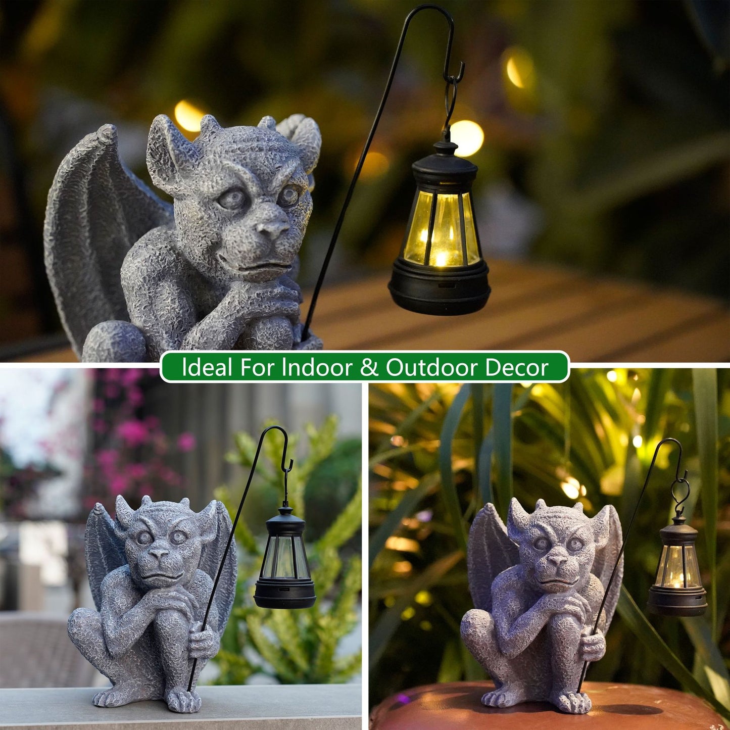 Stone Figure Ghost Solar Lamp