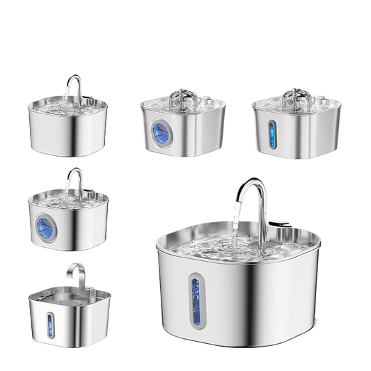 Stainless Steel Pet Water Fountain with Smart Induction