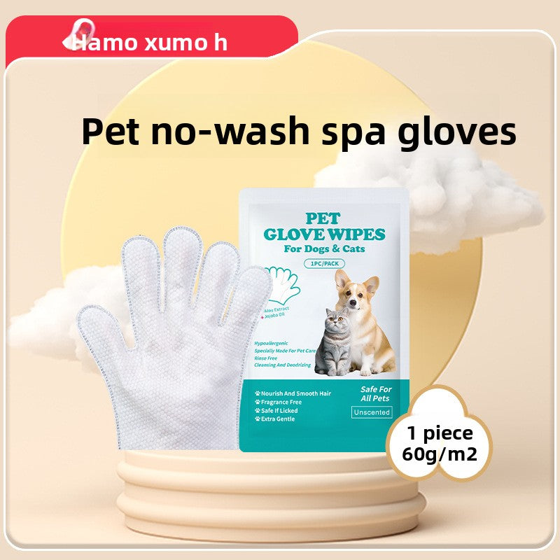 Pet bathing and cleaning gloves
