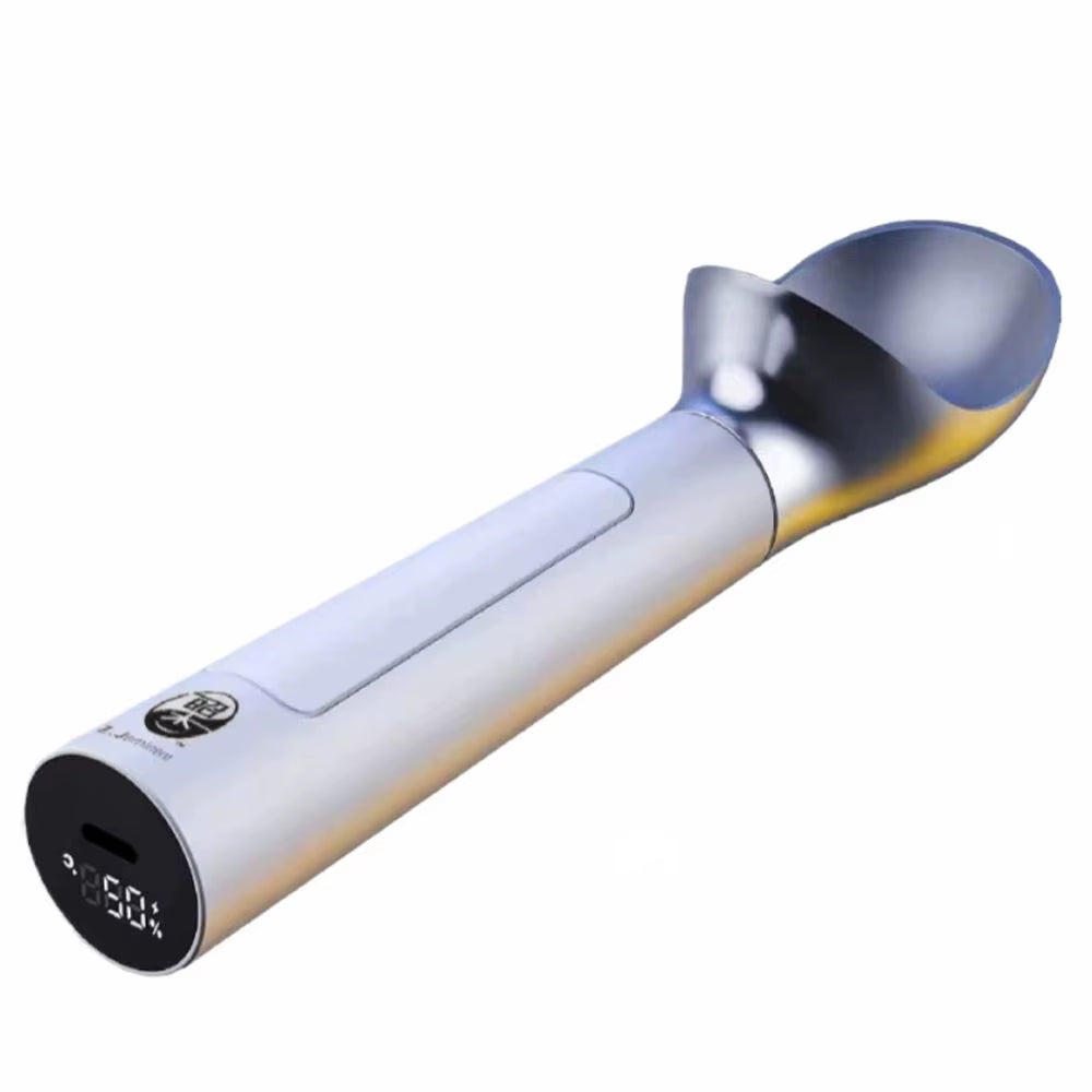 Electric Ice Cream Scoop Heated Spoon Rechargeable with LED Display Easy Scooping Perfect Gift for Ice Cream Lovers Kitchen
