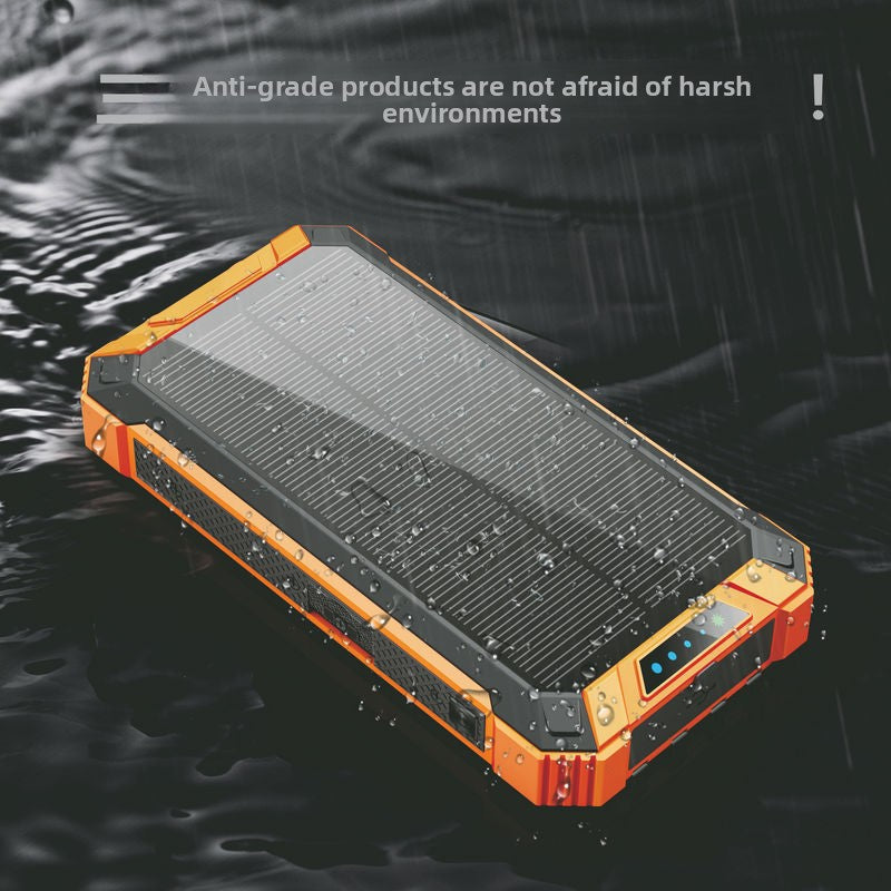 Wireless Charging Solar Power Bank 20000mAh with Dual LED Lights