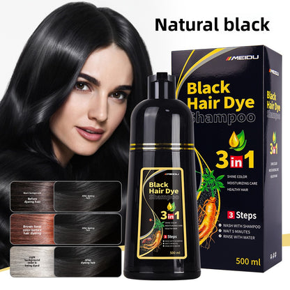 Plant Bubble Hair Dye Shampoo for Instant Color