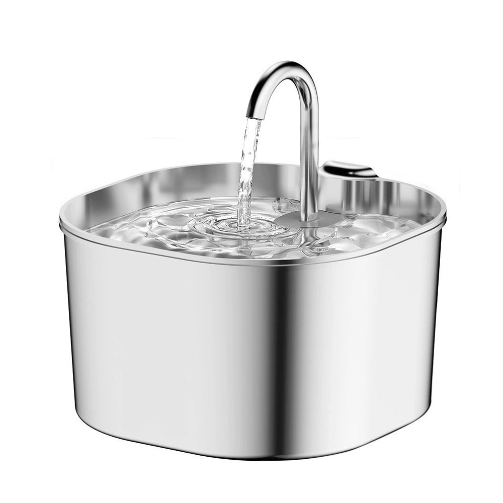Stainless Steel Pet Water Dispenser 2.2L with USB Interface