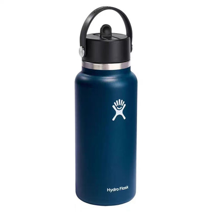 Portable Stainless Steel Thermos with Handle and Straw