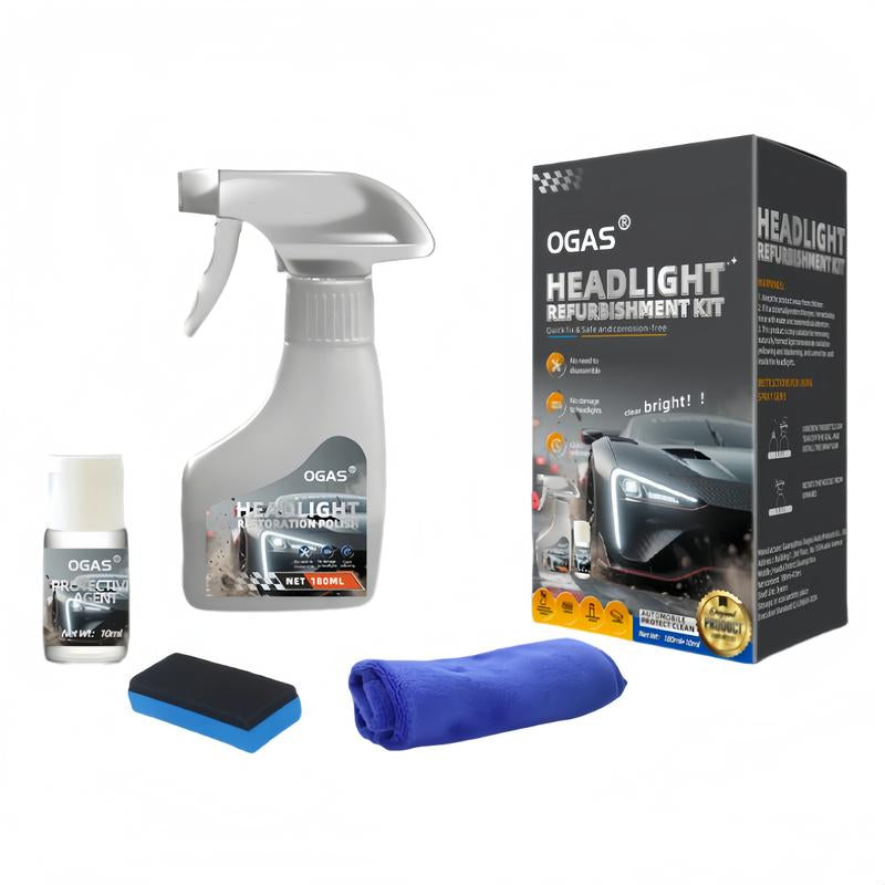 OGAS Headlight Restoration Kit – Guaranteed to Last as Long as You Own Your Vehicle – Brings Headlights Back to like New Condition - No Power Tools Required