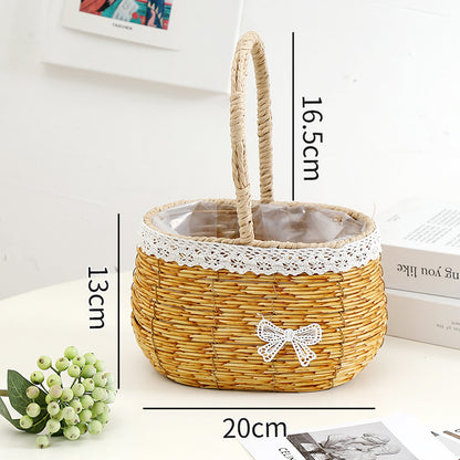 Rattan Flower Basket