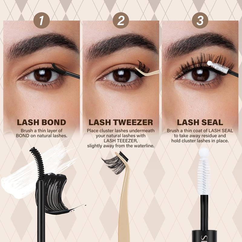 JMS&JMS Miss Bella Kit L 8-18Mm Volume D-Curl Eyelash Cluster DIY Summer Lash Extensions at Home Makeup Cosmetic Cat Eye #Tiktokshopbacktoschool