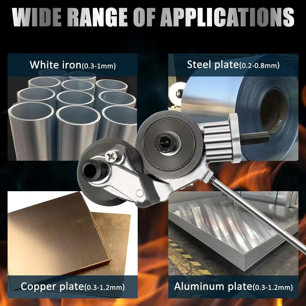 Electric Drill Plate Cutter Attachment Metal Double Headed Sheet Cutting Tool Cut Plate Punch Shears Drill for Copper Cutter