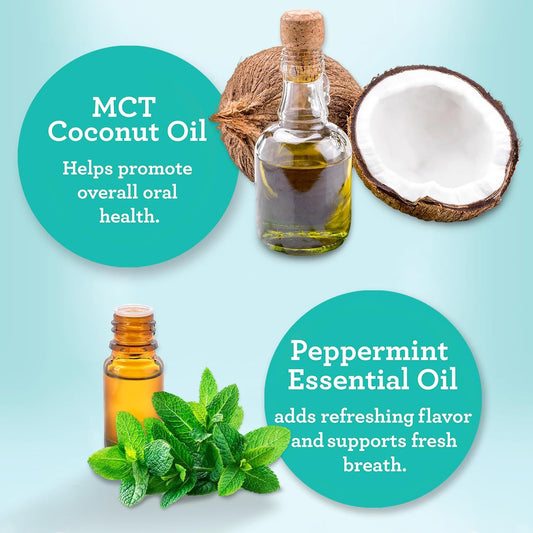 Coconut Oil Mouthwash with Tongue Cleaner