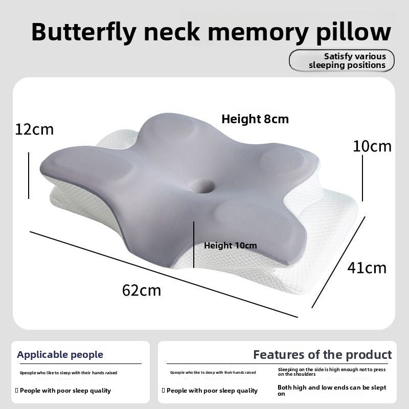 Butterfly-shaped pillow for neck support