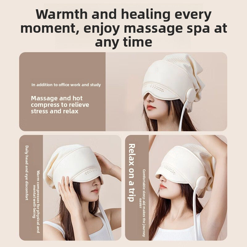 Automatic Head Eye Massager with Heat Compress