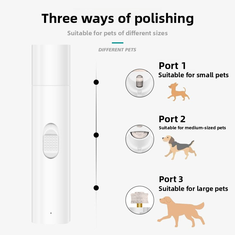 Rechargeable Pet Nail Grinder Quiet Trimmer
