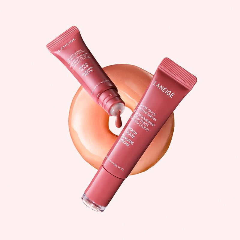 Laneige Glaze Craze Tinted Lip Serum, Hydrating & Moisturizing Lip Tint, Korean Lip Care, Infused with Polypeptide