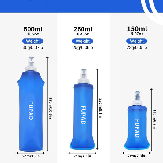 Foldable soft water bottle
