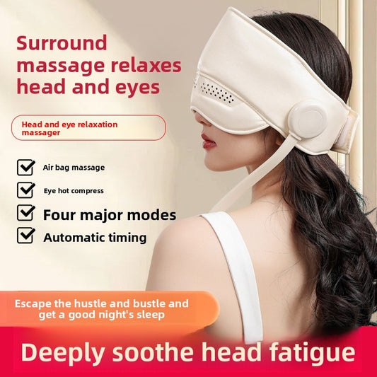Automatic Head Eye Massager with Heat Compress