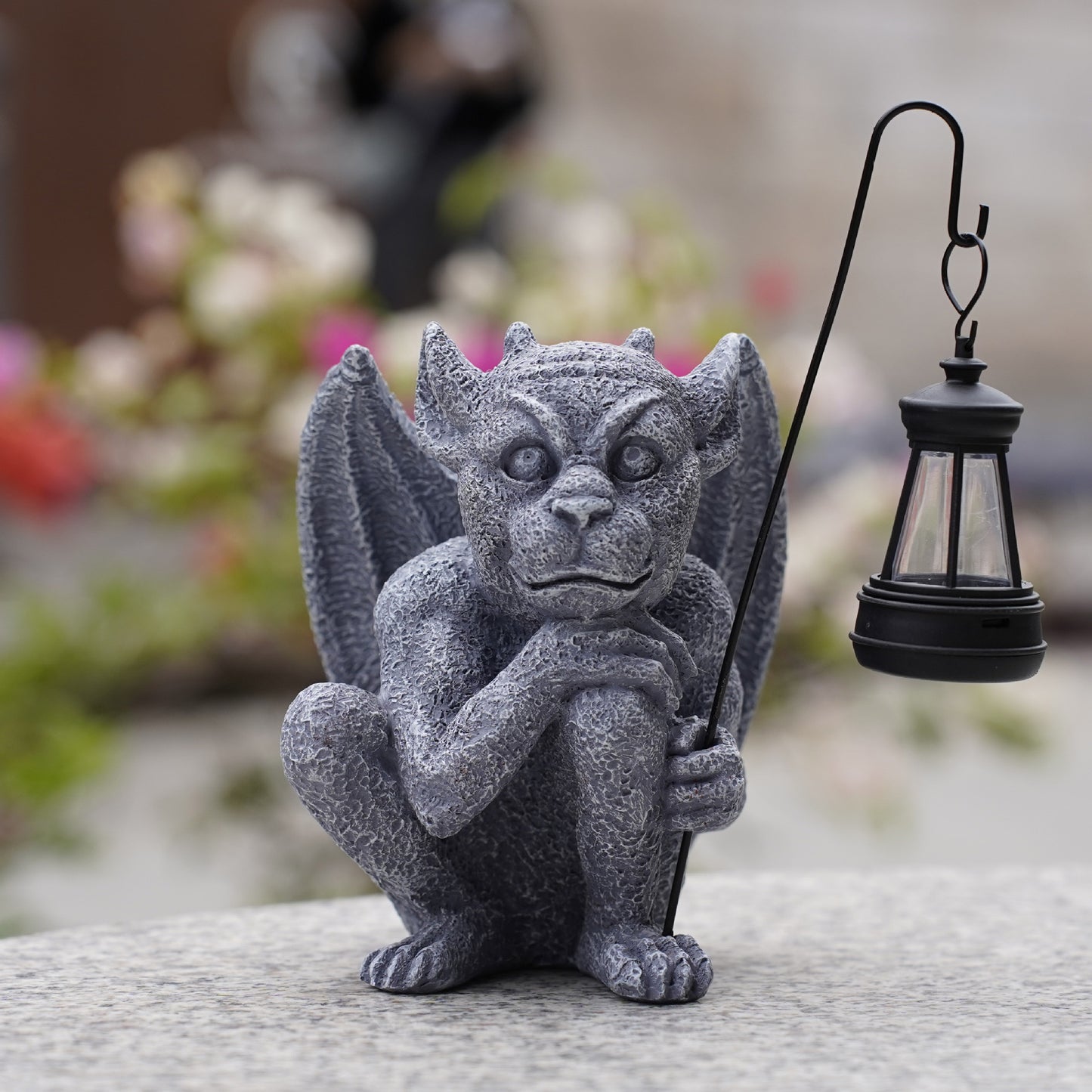 Stone Figure Ghost Solar Lamp
