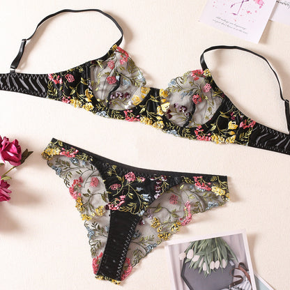 Floral Band Bra and Panty Set