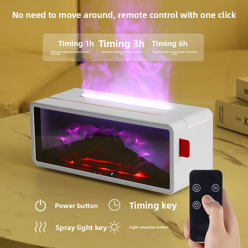 Flame effect electric fireplace essential oil diffuser