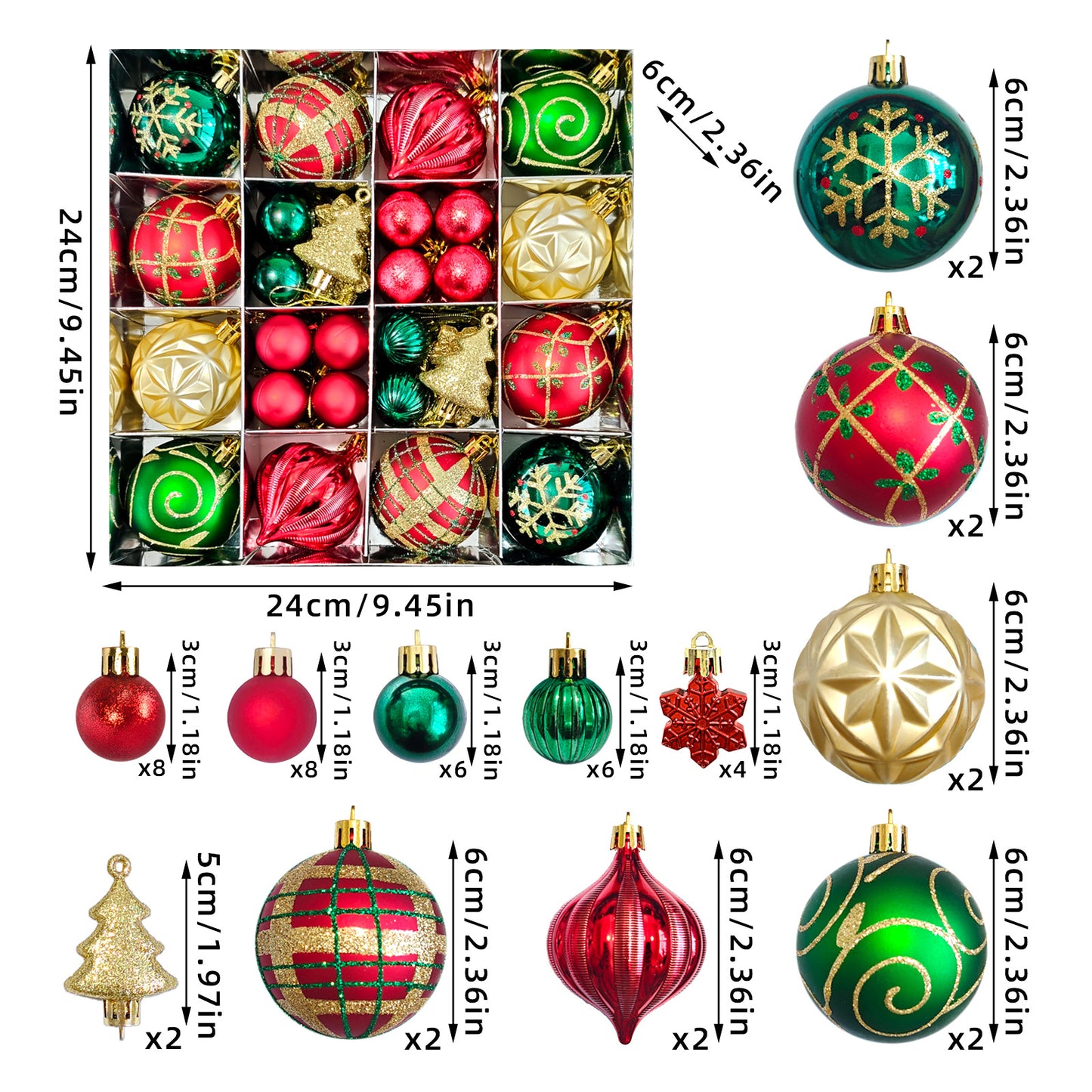 Spherical Christmas decorations Christmas tree