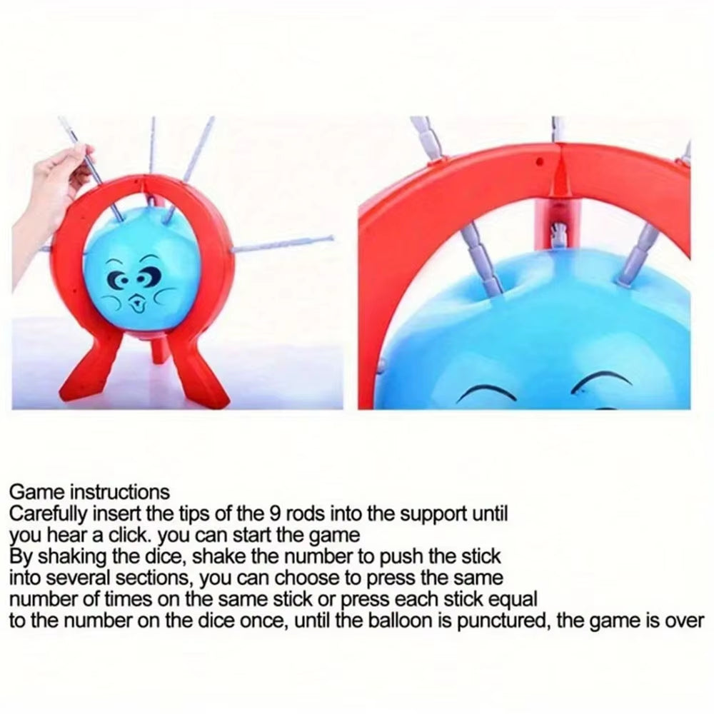 1 Set Tabletop Balloon Game,Spike Toy Board Game, Prank Explode Balloon Interactive Trick, Gag Toys for Family Gathering