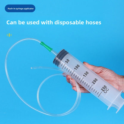 Large-capacity plastic syringes