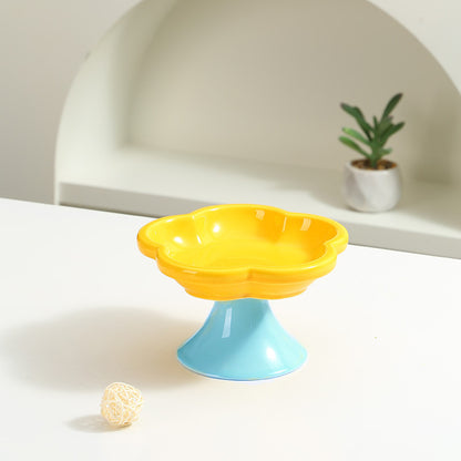 Creative Flower Ceramic Pet Bowl