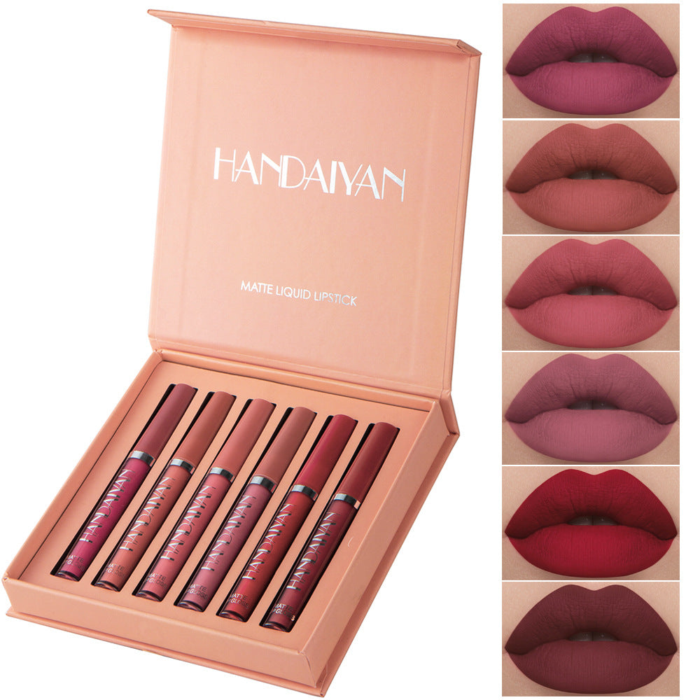 6-piece matte lip gloss set
