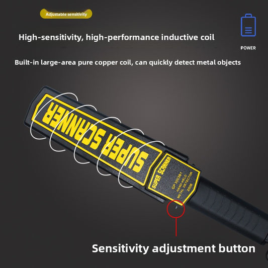Handheld High Precision Metal Detector with Sound/Light Alarm
