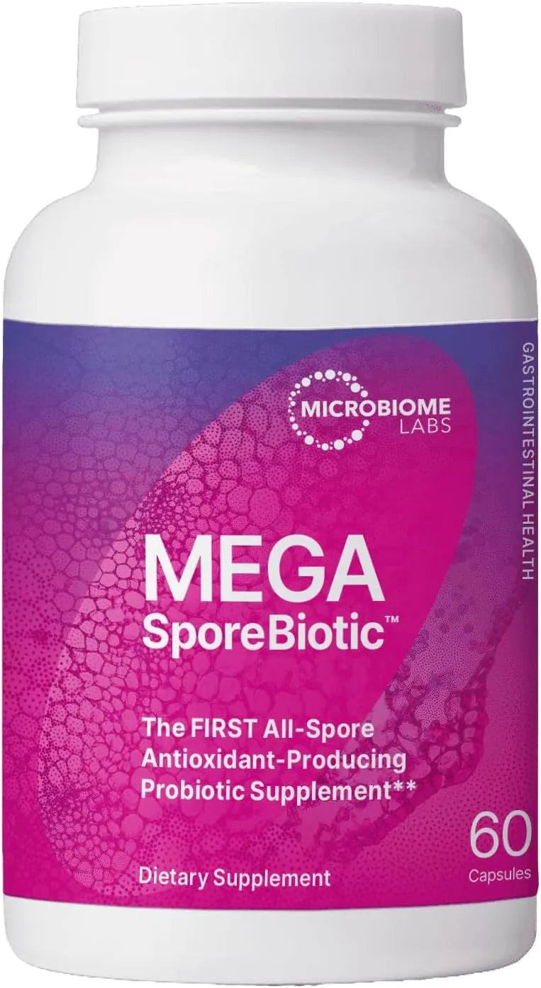 Microbiome Labs MegaSporeBiotic Probiotics for Digestive Health – Mens & Womens Probiotic Nutritional Supplements with Spore