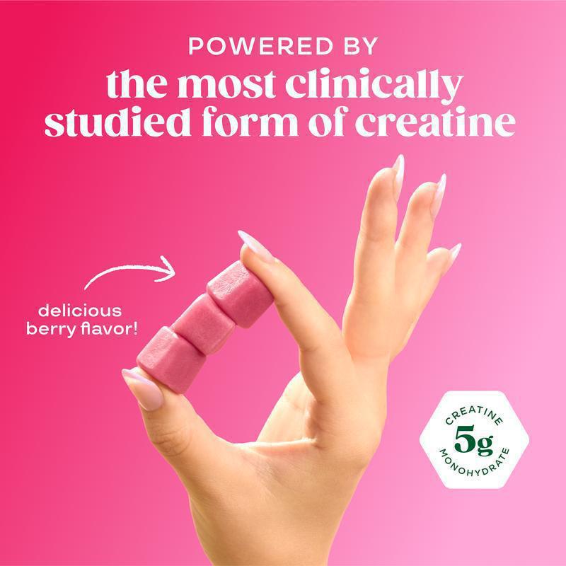 Creatine Gummies Berry Flavor Chewable Supplement