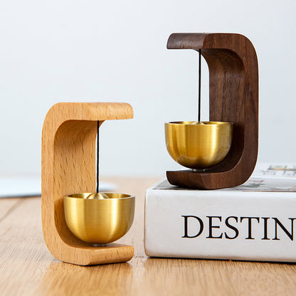 Magnetic Wooden Doorbell with Wind Chime