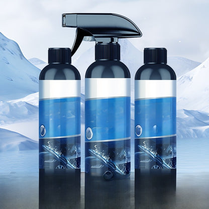 Car snow melting and de-icing spray