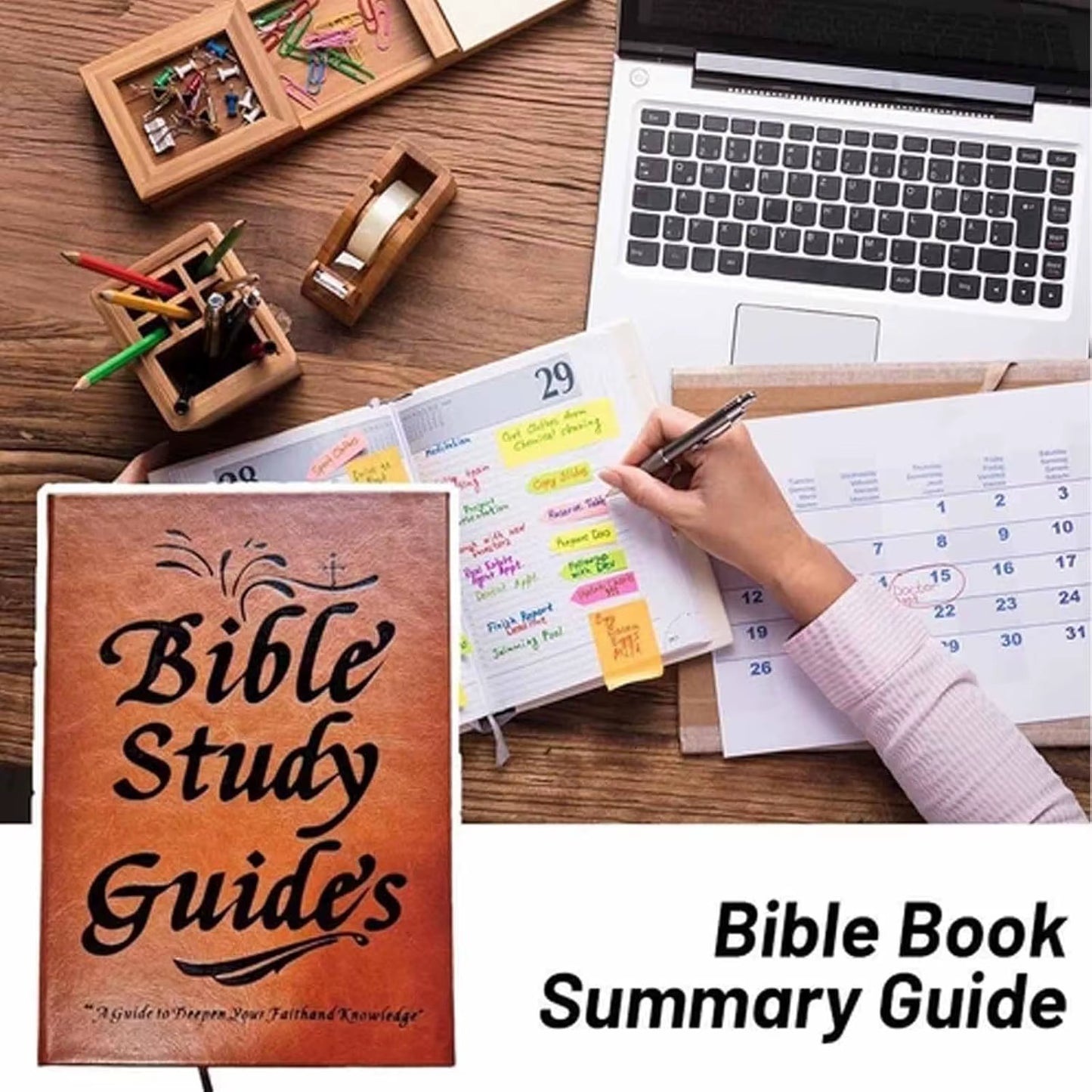 66-Page Bible Study Guide Daily Devotional Journal a Yearlong Bible Study Plan for Women Scripture Quotes Religious Notebook