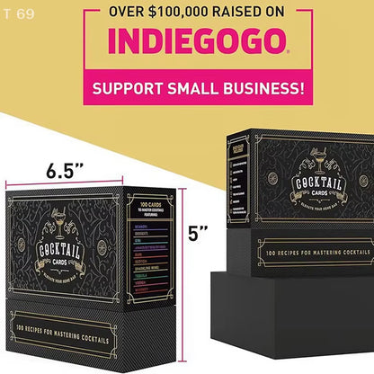 Cocktail Cards: Master Cocktails in Bartender Flashcard 100 Cocktail Recipes to Form with Step by Step Cocktail Instructions