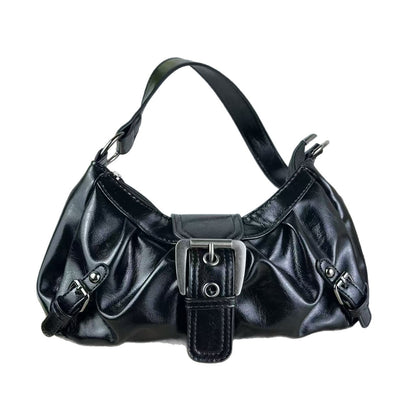 Retro Two-Tone Leather Shoulder Bag