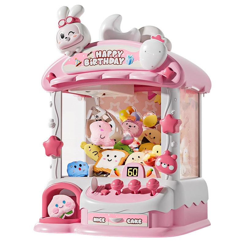 The cute bunny's doll grab machine - playing pretend games