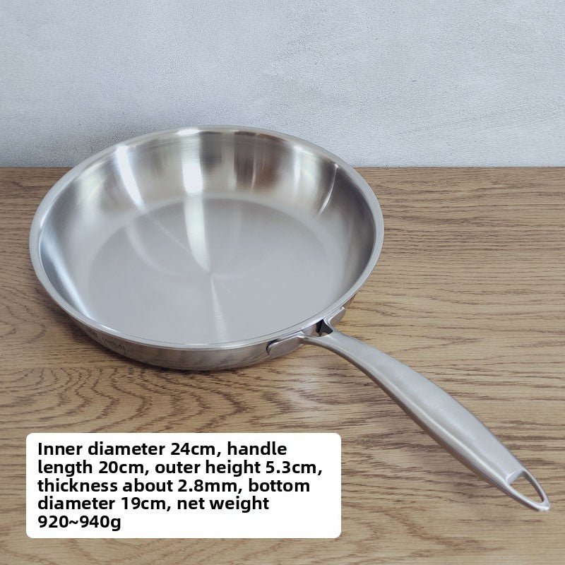 Triple Layer Stainless Steel Frying Pan