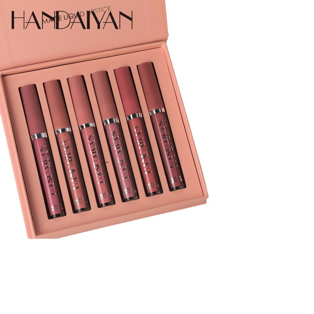 6-piece matte lip gloss set