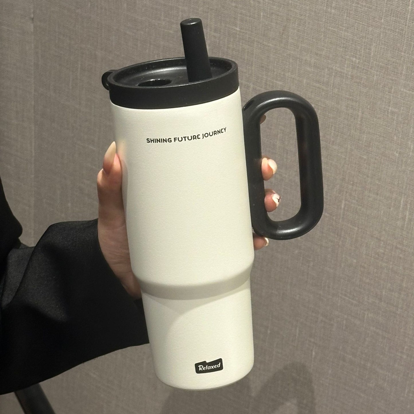 Stainless Steel Insulated Water Cup with Straw and Handle