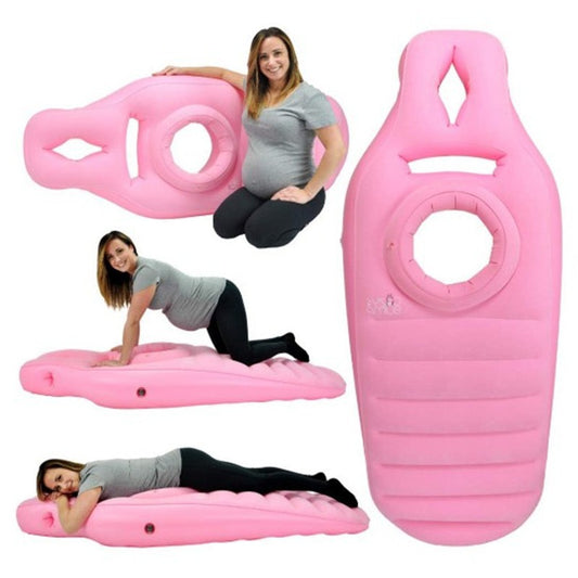 Inflatable maternity pad for prone sleeping mattress
