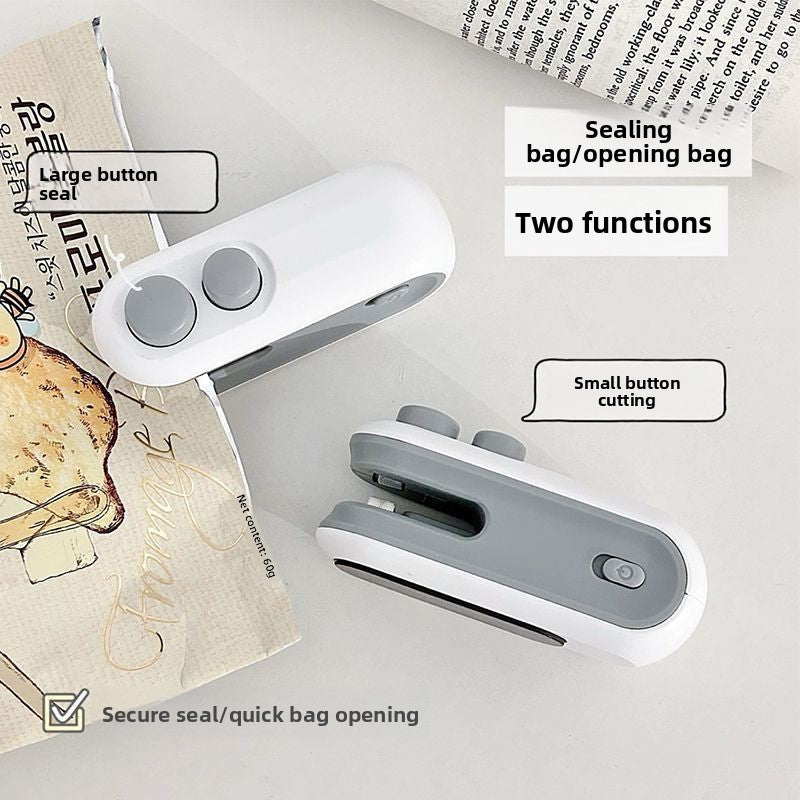Portable hand-operated pressure-type plastic bag sealing machine