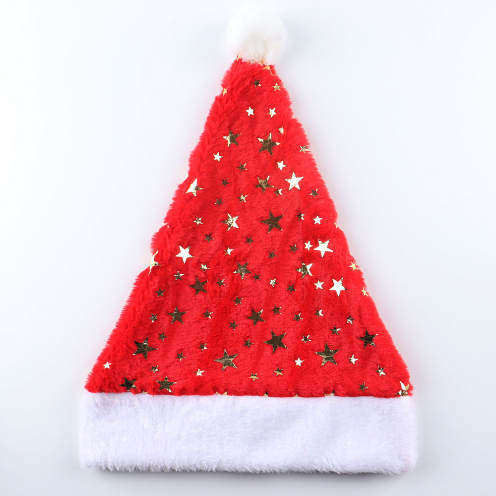 Plush Christmas Hat with Foil Print