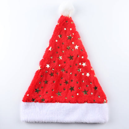 Plush Christmas Hat with Foil Print