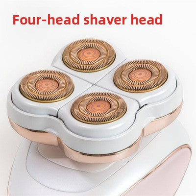 Rechargeable Electric Hair Remover with 4 Heads