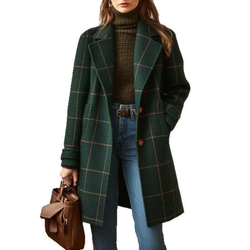 Long-sleeved button-down coat