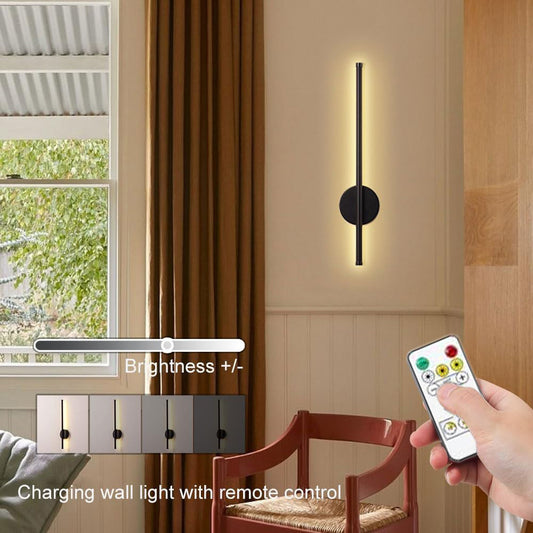 Remote-controlled dimmable wireless wall lamp