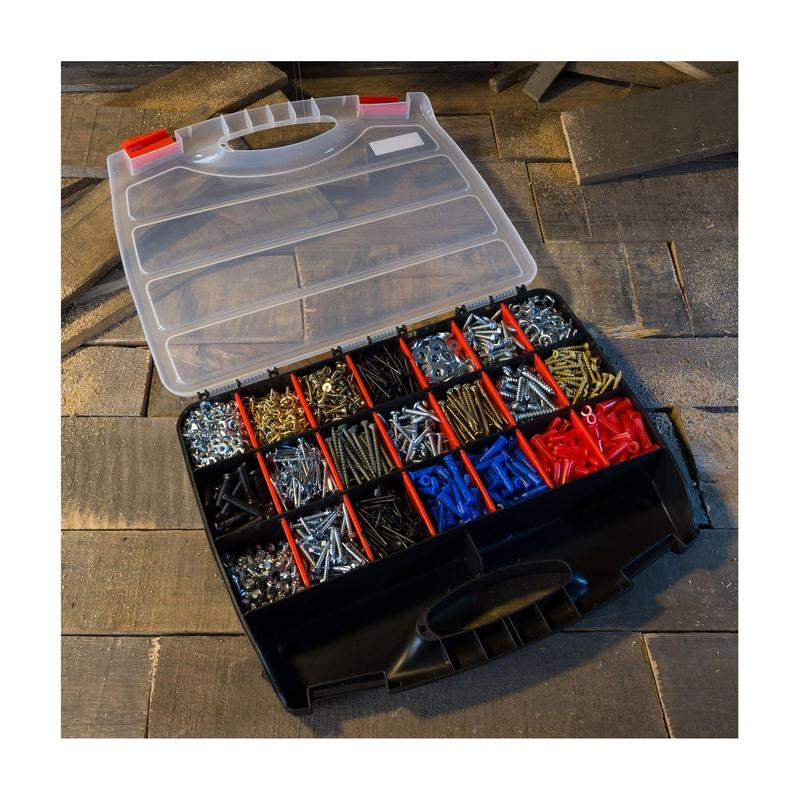 Stalwart Portable Storage Case - Secure Locks & 23 Compartmen