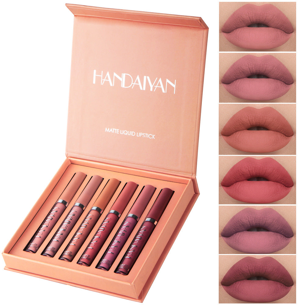 6-piece matte lip gloss set