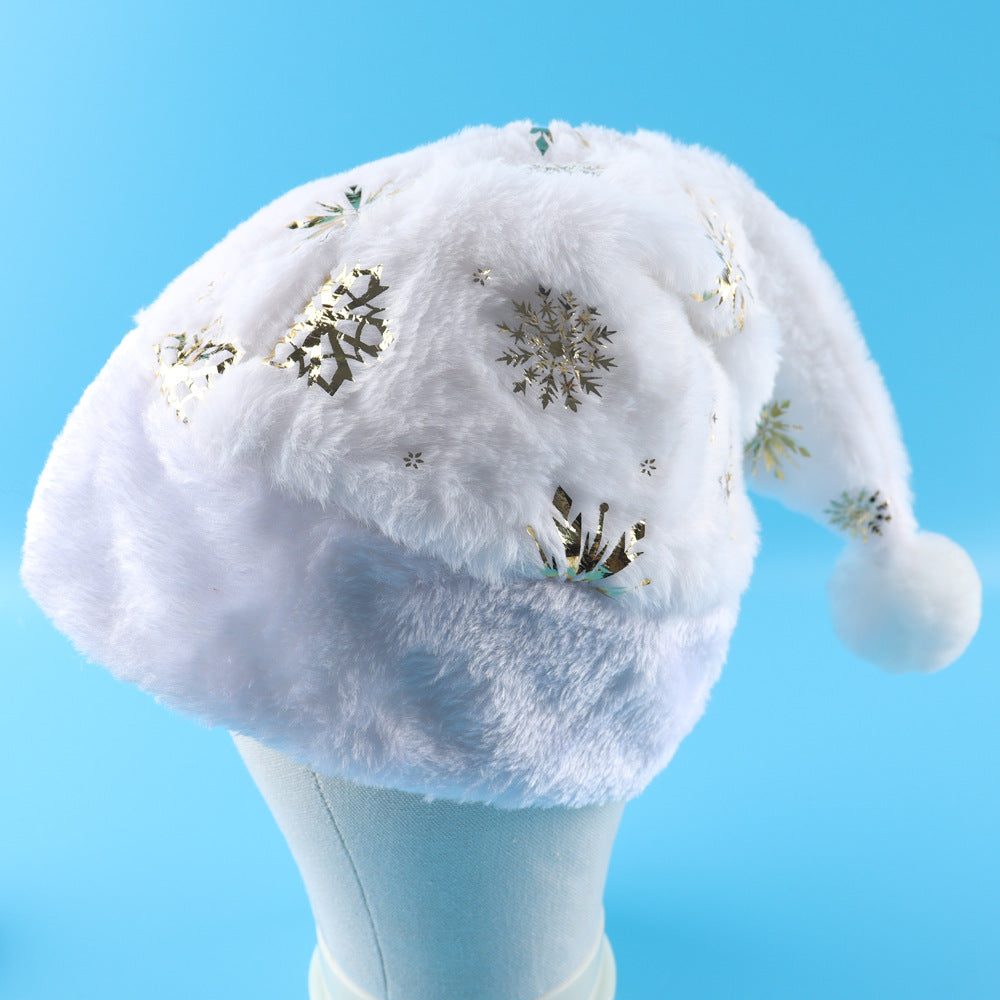 Plush Christmas Hat with Foil Print
